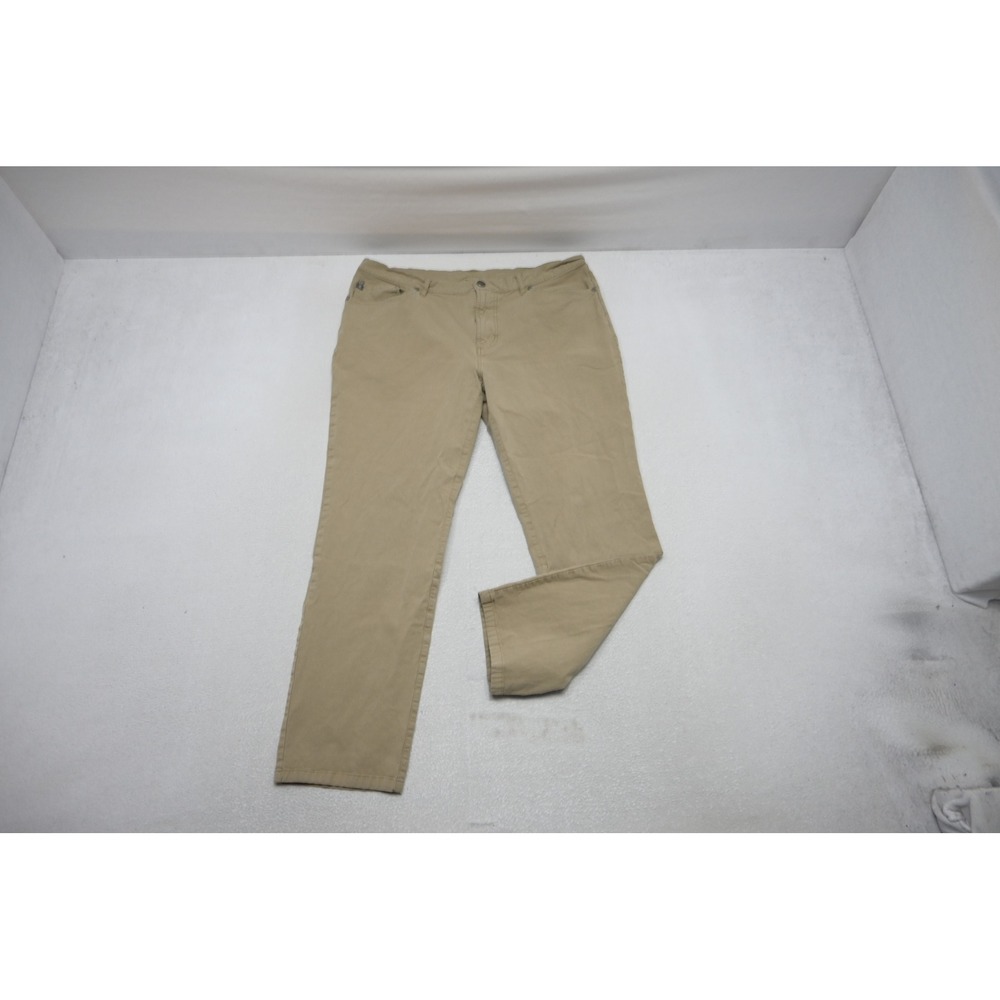 Free Fly Pants Mens 38x29 Khaki Bamboo Blend 5-Pocket Straight Leg Excellent